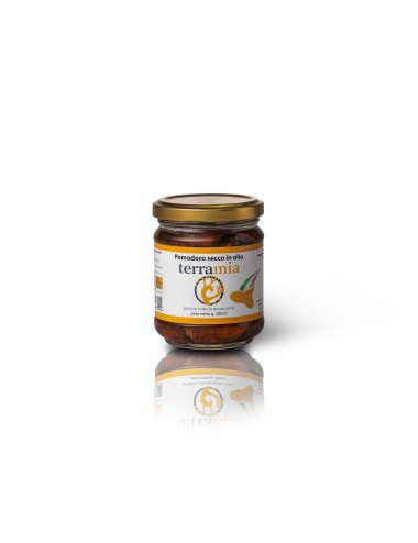Pomodori secchi in olio di semi di girasole vaso ml 212 sgocciolato gr.150