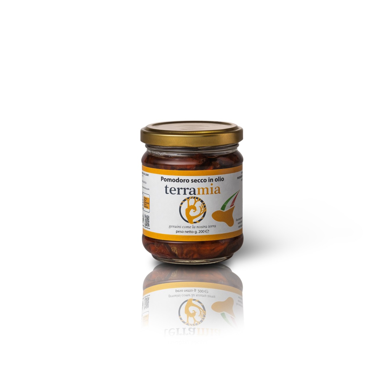 Pomodori secchi in olio di semi di girasole vaso ml 212 sgocciolato gr.150