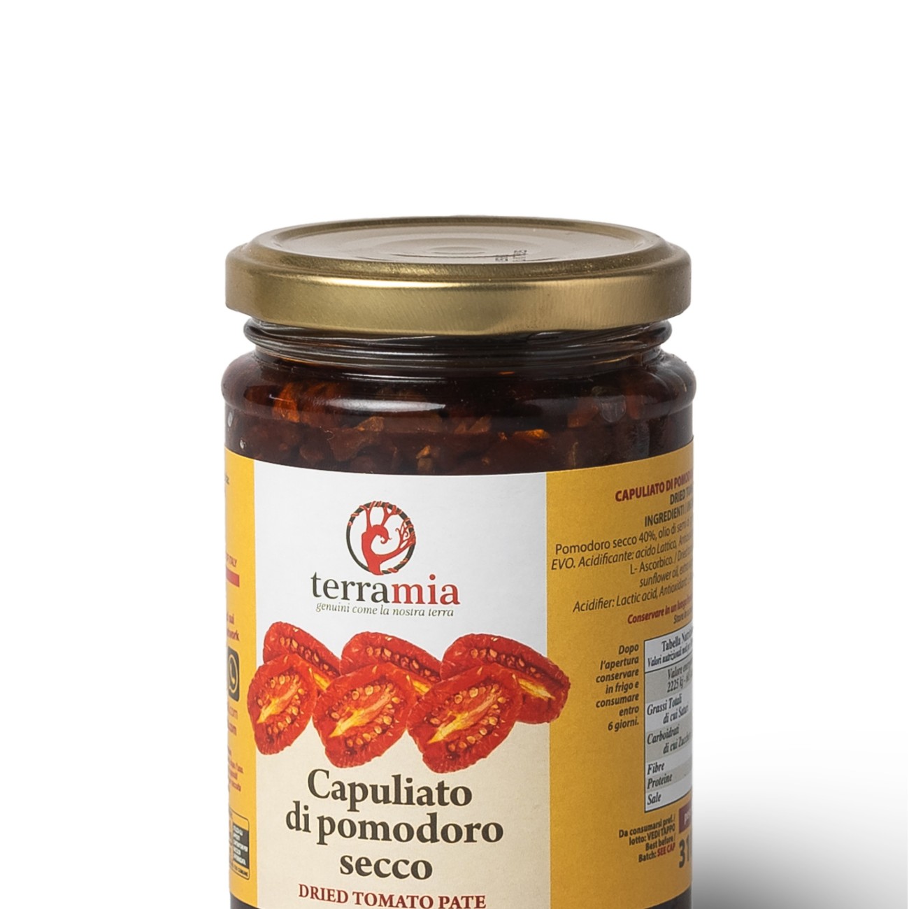 Capuliato di pomodoro secco in olio g.300 peso netto 150 g sgocciolato