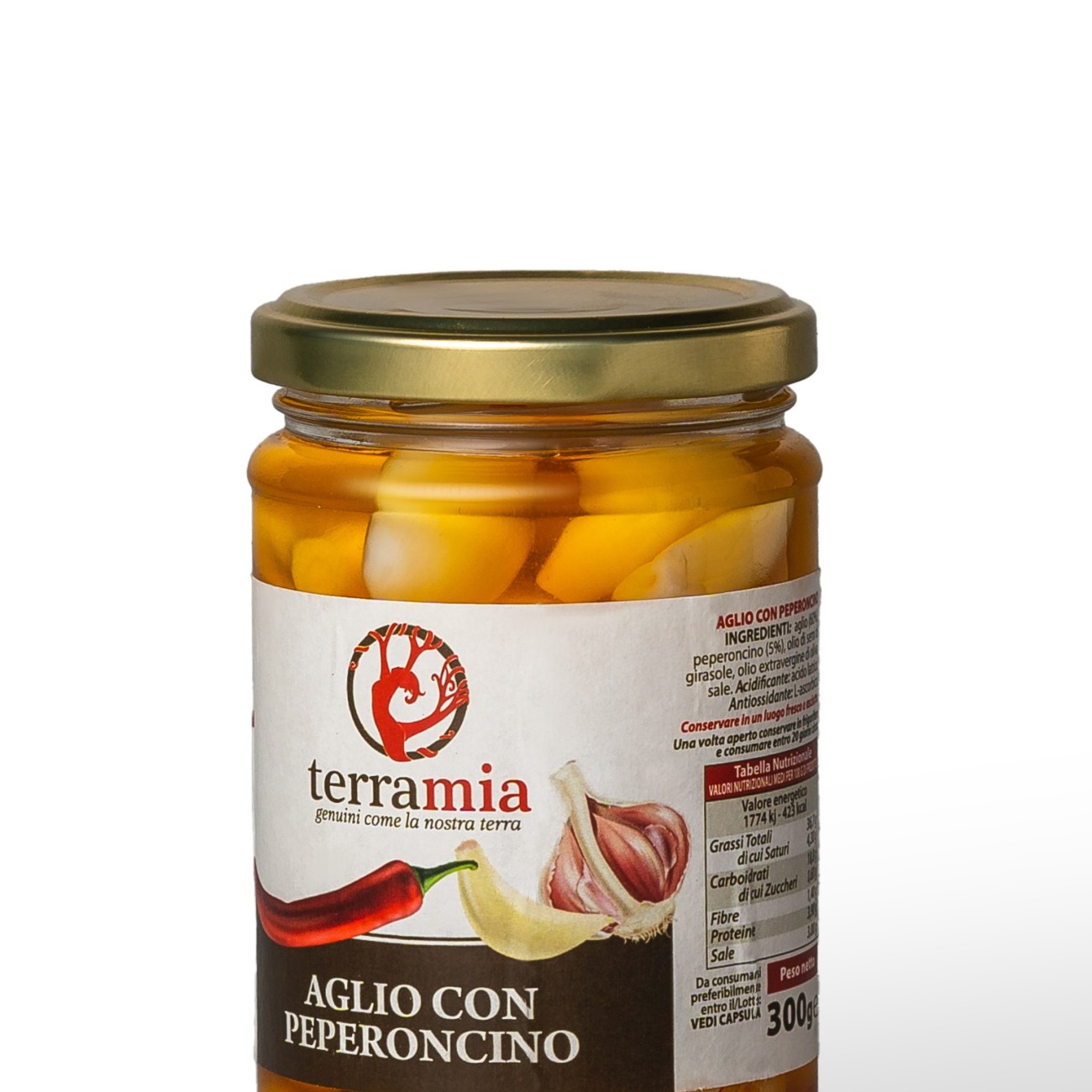 Aglio con peperoncino g.280 peso netto