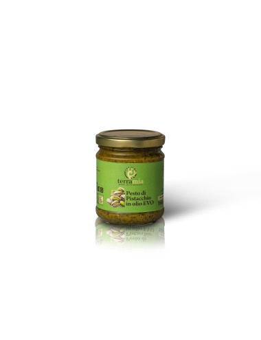 Pesto di pistacchio in olio evo gr 160 peso netto origine Spagna