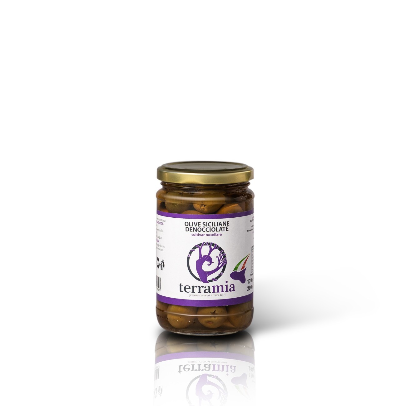 Olive denocciolate in salamoia maturazione al naturale ml 314