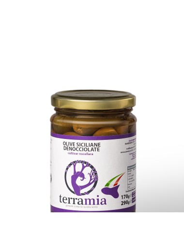 Olive denocciolate in salamoia maturazione al naturale ml 314