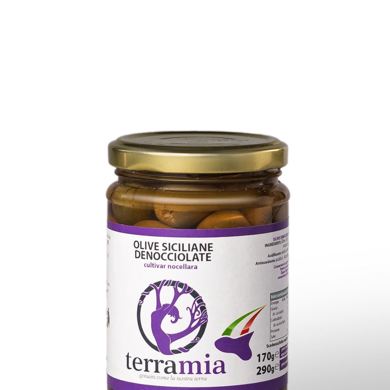 Olive denocciolate in salamoia maturazione al naturale ml 314