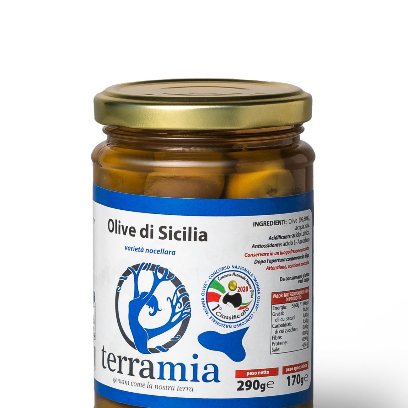 Olive nere naturali Nocellara della valle del belìce ml 314 in salamoia