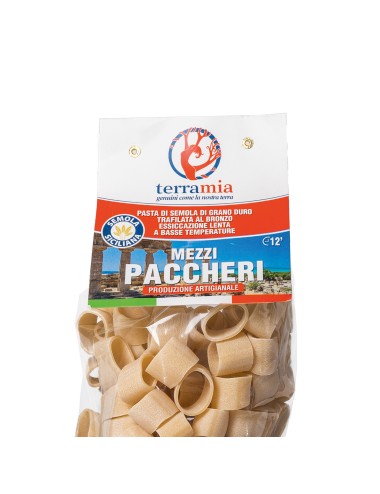 Mezzi Paccheri di semola Siciliana duro g. 500