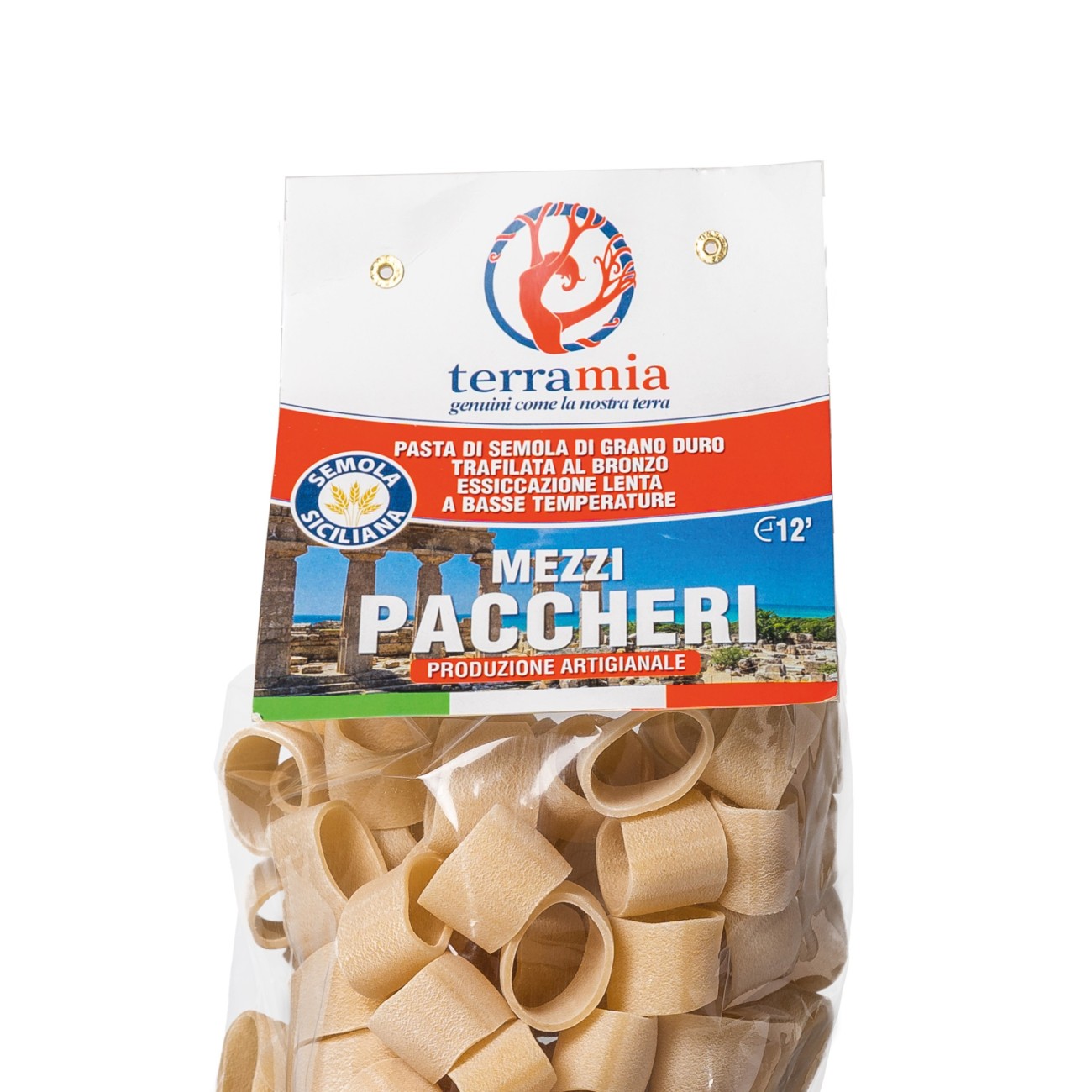 Mezzi Paccheri di semola Siciliana duro g. 500