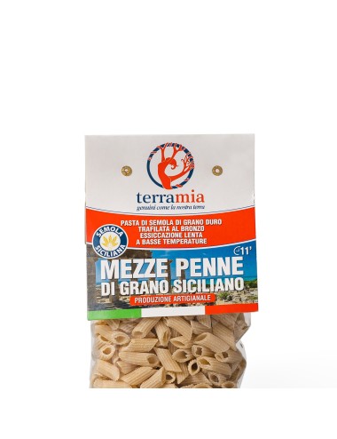 Mezze Penne rigate di semola Siciliana gr 500