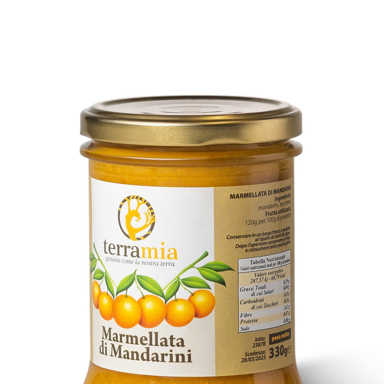 Marmellata di Mandarini vaso ml 314 g. 300