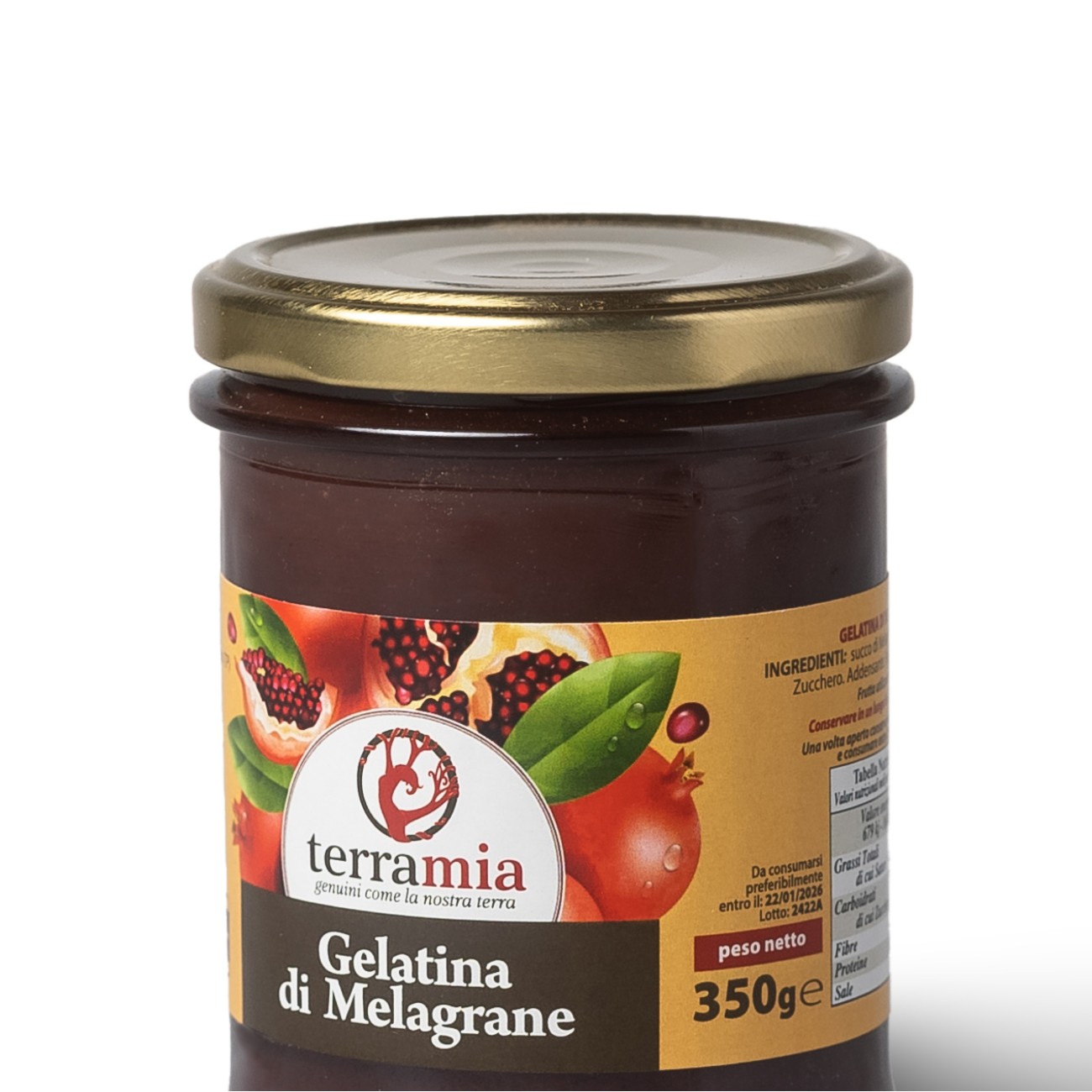 gelatina di melograno vaso ml 314 g 350