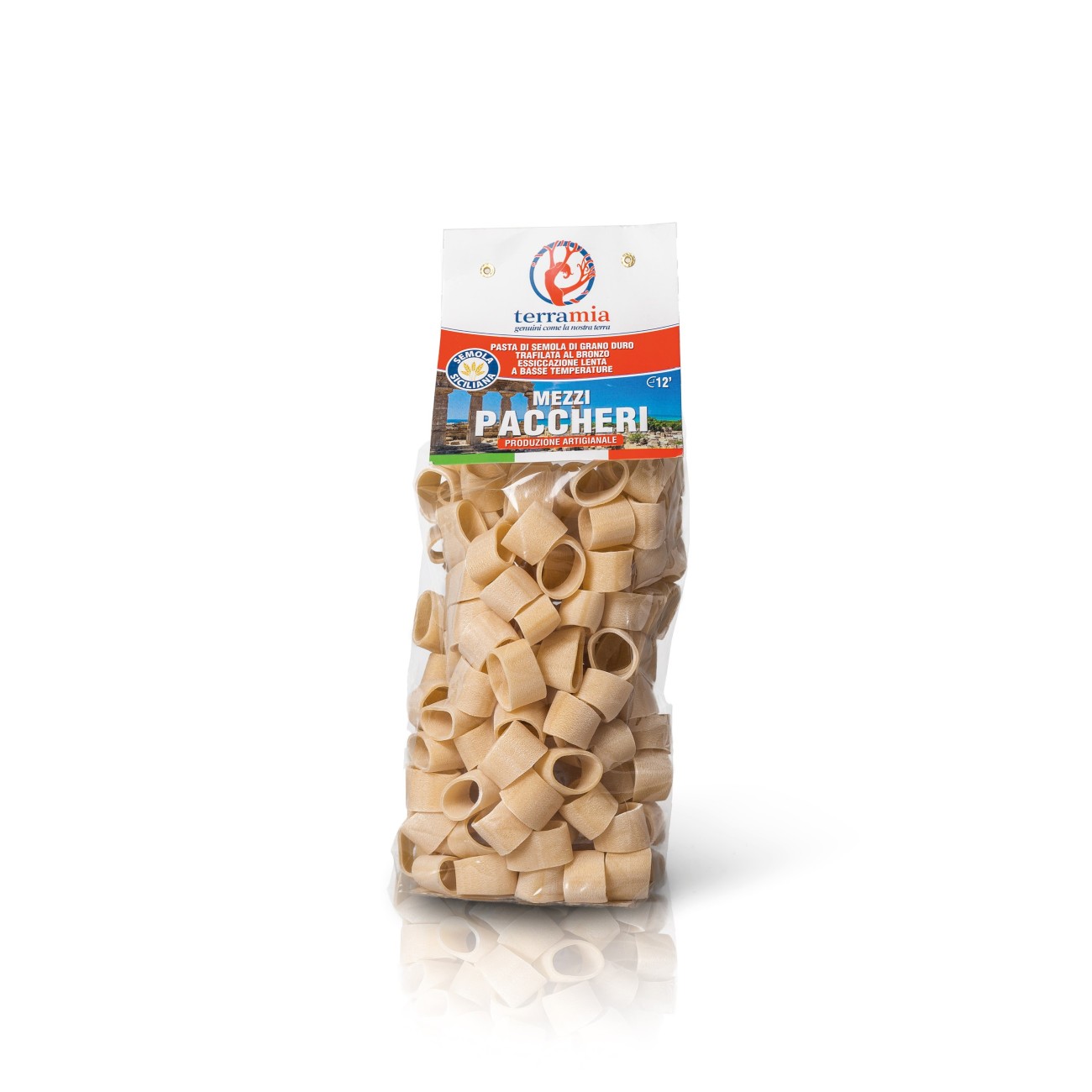 Mezzi Paccheri di semola Siciliana duro g. 500
