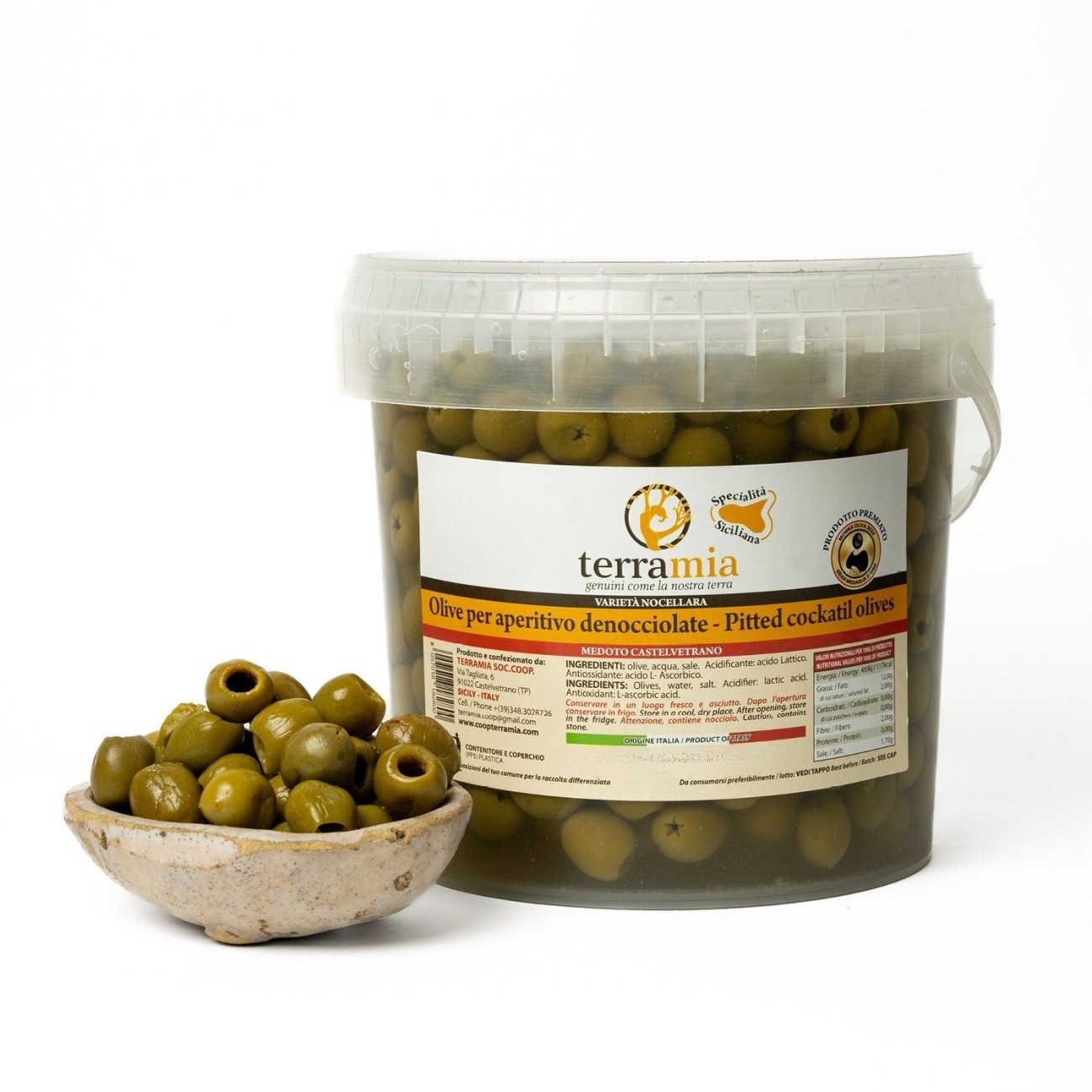 Olive dolci denocciolate varietà Nocellara metodo Castelvetrano