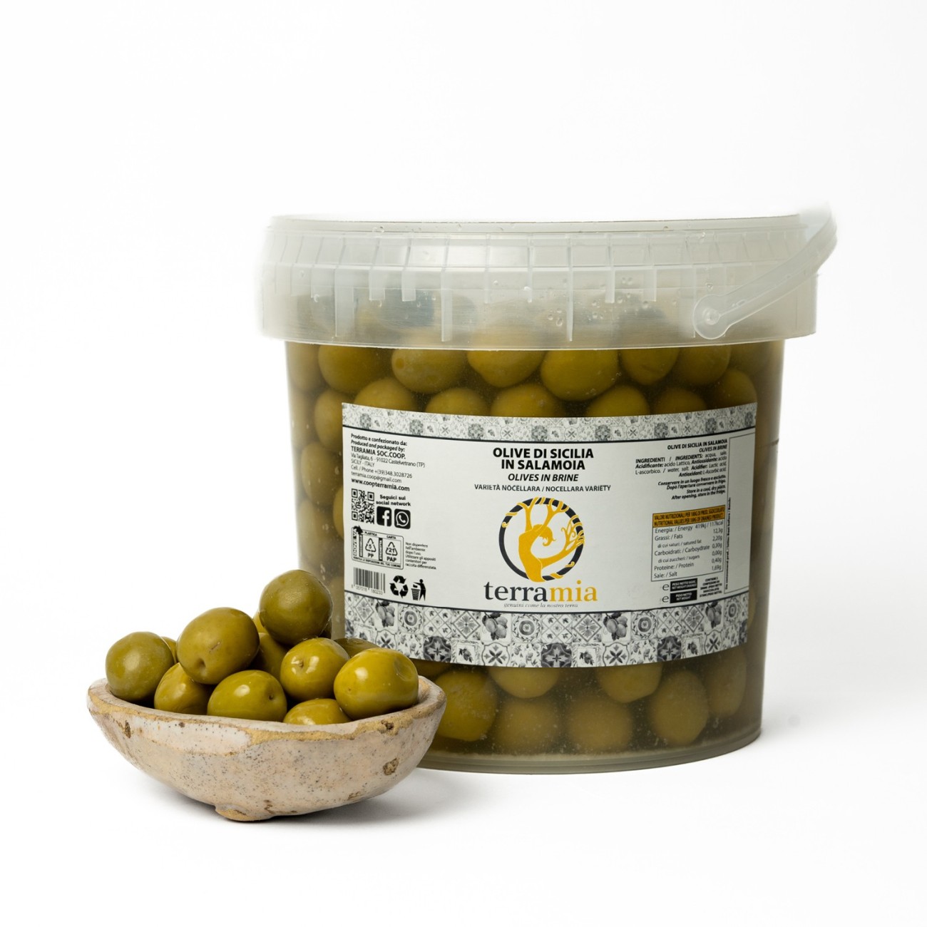Olive verdi dolci metodo Castelvetrano varietà Nocellara pezzatura grossa Giants