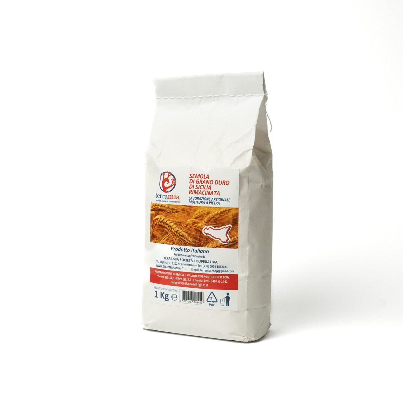 Farina siciliana di rimacinato per panificazione kg. 1,00