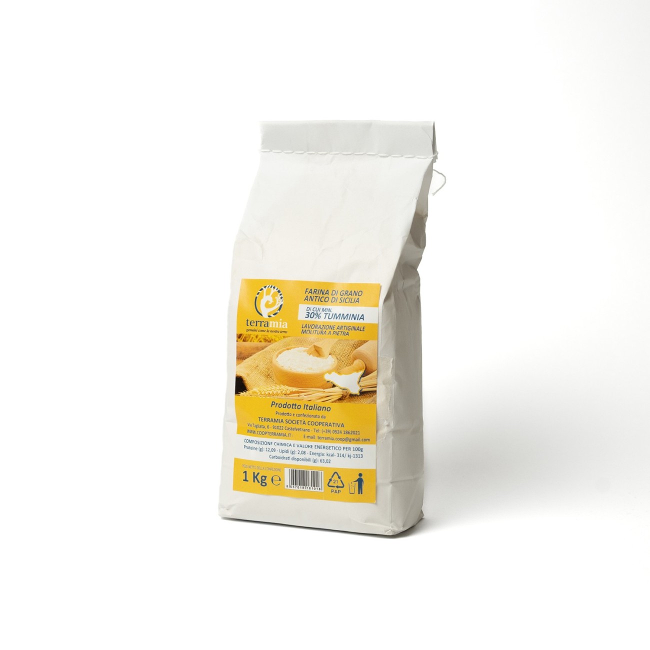 Farina di grano siciliano con aggiunta di tumminia al 30% kg. 1,00
