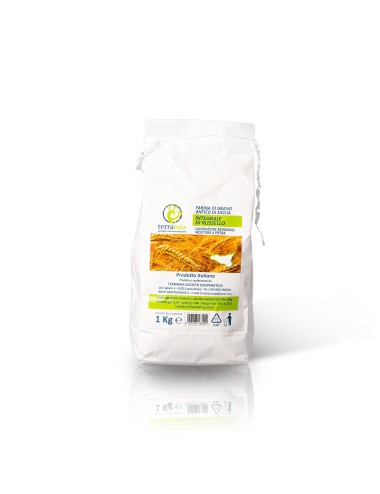 Farina  Russello 100% Siciliana 1kg Terramia | Antico Grano Russello Macinato a Pietra