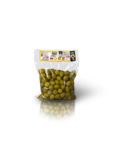🥈2° Posto Ercole Olivario: Olive Nocellara in salamoia Metodo Castelvetrano. Buste da 250g, 500g e 1kg sgocciolato.
