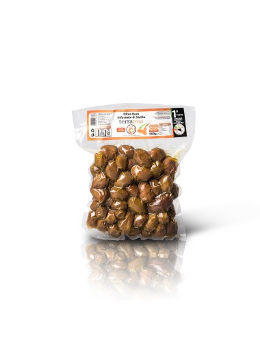 Olive Giarraffa al naturale al forno   | in Busta Formati Vari Peso Sgocciolato (250g - 500-1000g)