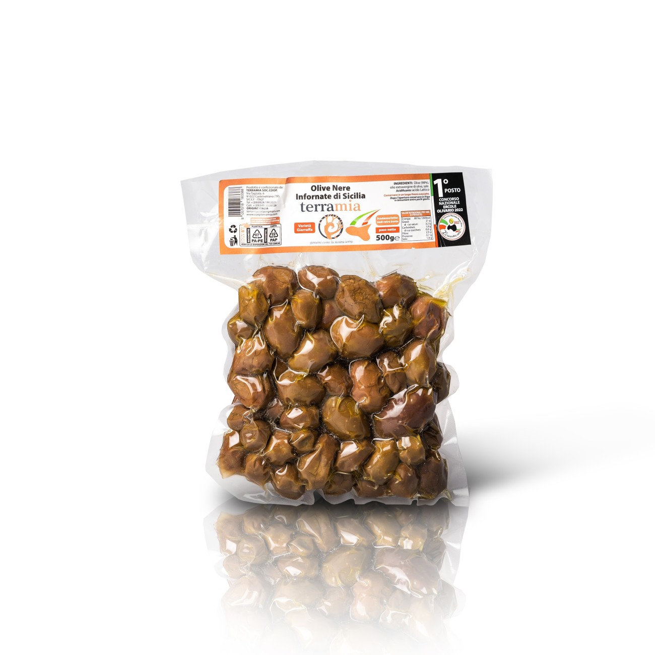 Olive Giarraffa al naturale al forno   | in Busta Formati Vari Peso Sgocciolato (250g - 500-1000g)