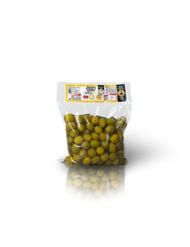Olive verdi dolci metodo Castelvetrano in salamoia varietà Nocellara del Belìce