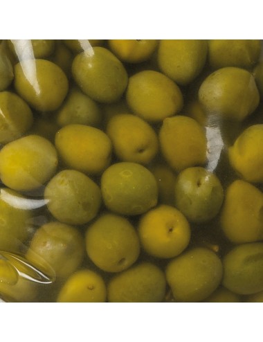 Olive verdi dolci metodo Castelvetrano in salamoia varietà Nocellara del Belìce