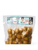 Olive verdi calibro Colossal incise varietà Nocellara del Belìce in salamoia lavorazione acqua e sale