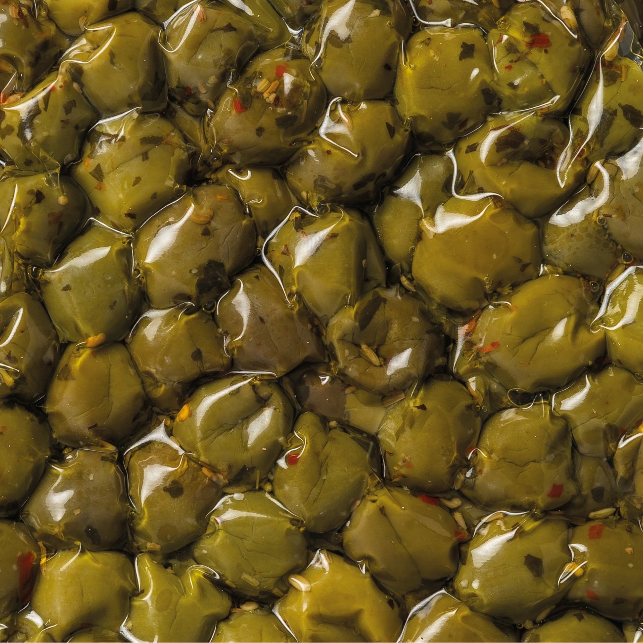 Olive dolci denocciolate aromatizzate varietà Nocellara
