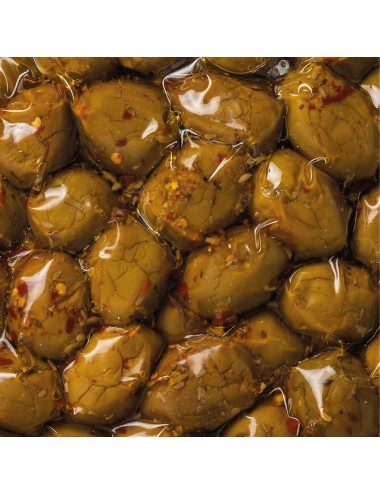 Olive condite cultivar Giarraffa 500 g Sgocciolate