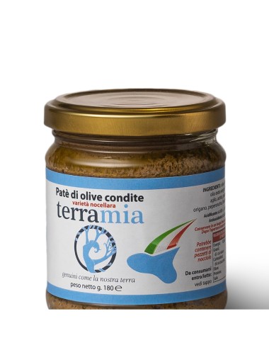 Patè di olive condite varietà nocellara della zona del belice 180 g.