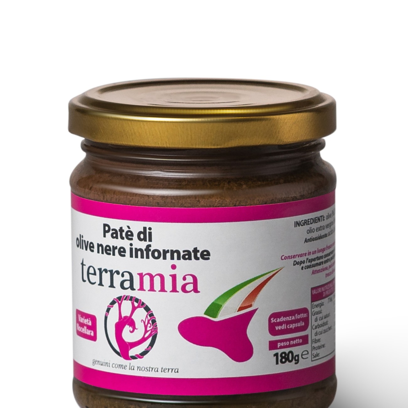 Patè di olive nere al forno varietà nocellara della zona del belice 180 g.