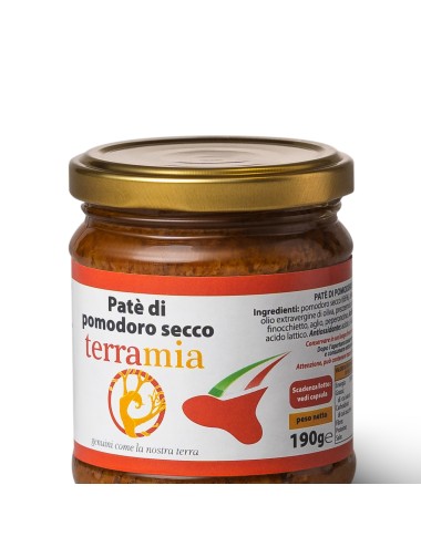 Patè di pomodoro secco e olive con olio extravergine di oliva 180 g.