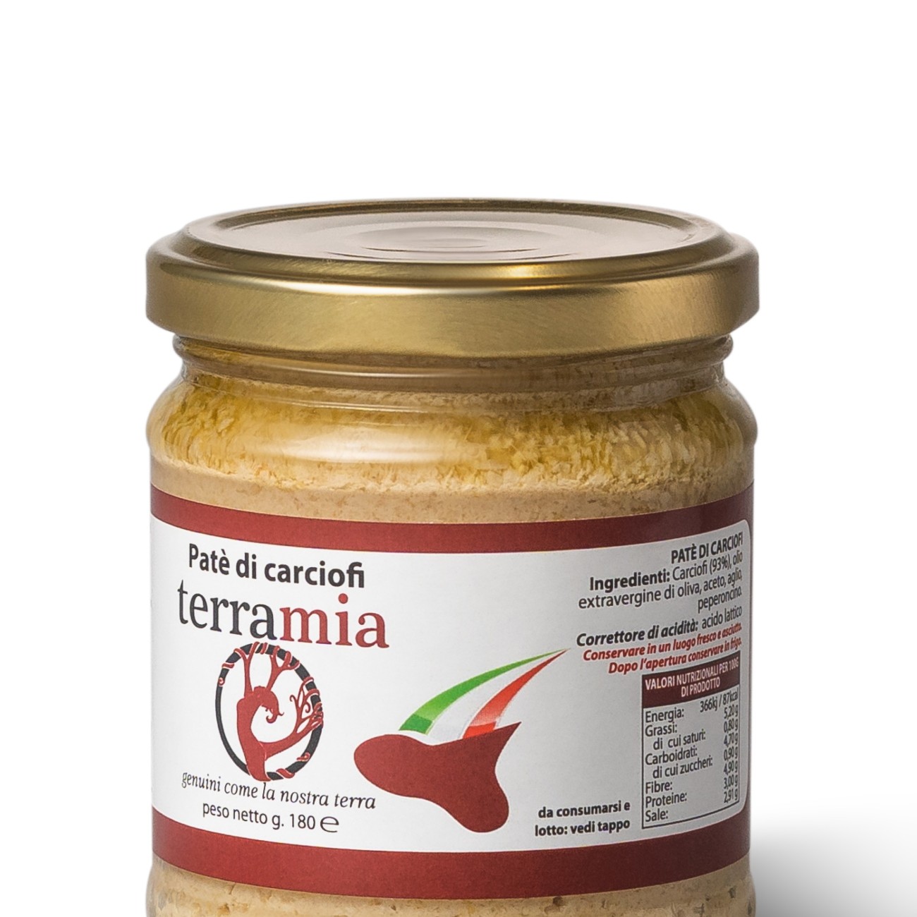 Patè di carciofi conditi 180 g.