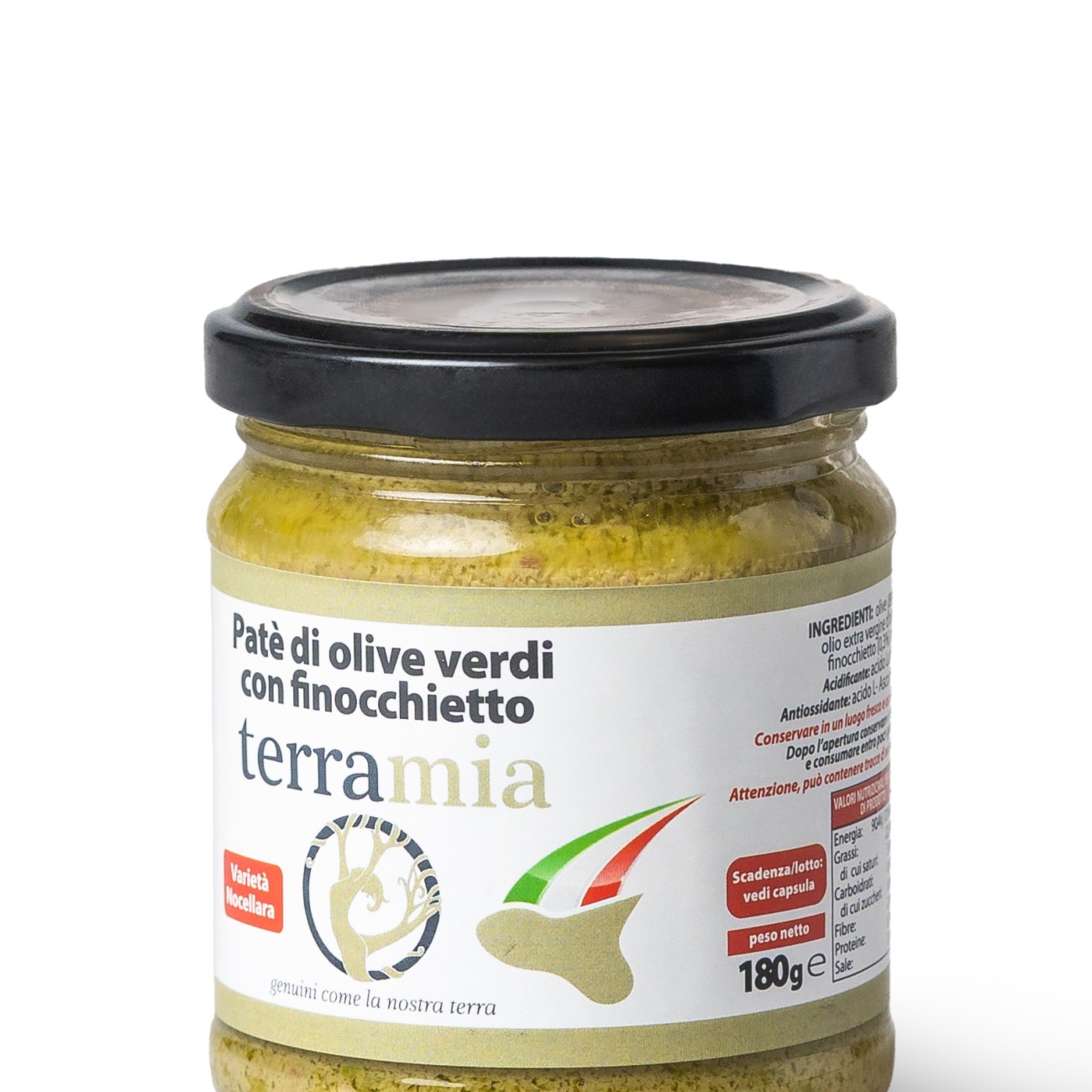 Patè di olive con finocchetto 180 g.