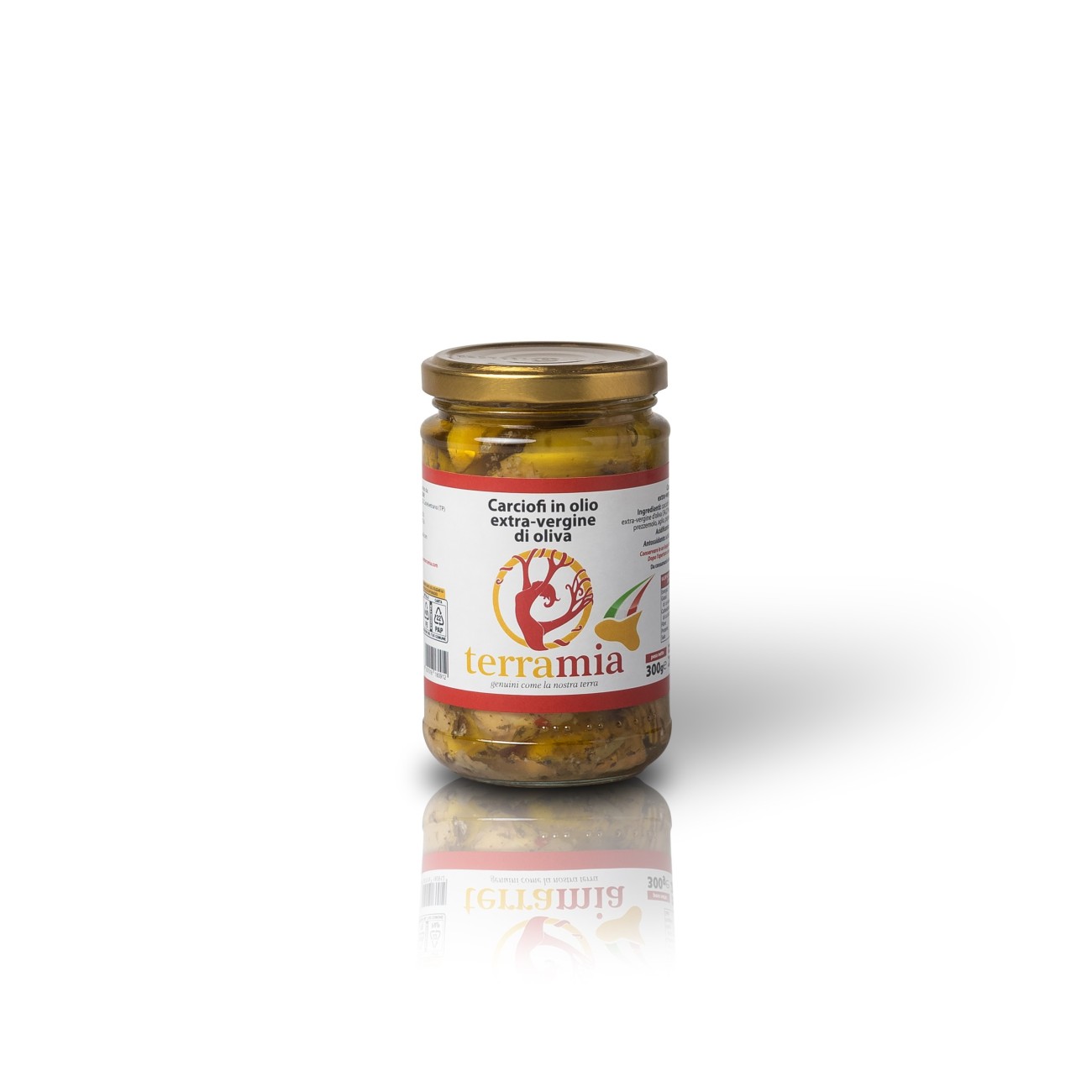 Carciofi tagliati e conditi in olio evo vaso ml 314 evo g. 300